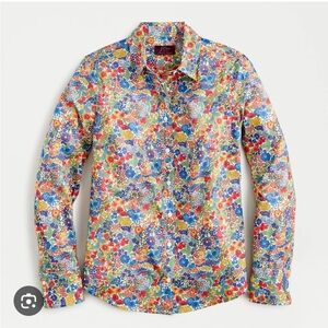 NWT J.Crew Cotton poplin perfect shirt in Liberty Margaret Annie floral print